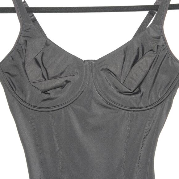 Body by Nancy Ganz Shaper Tank Top with Underwire Bra Black Size 38C - Picture 3 of 7